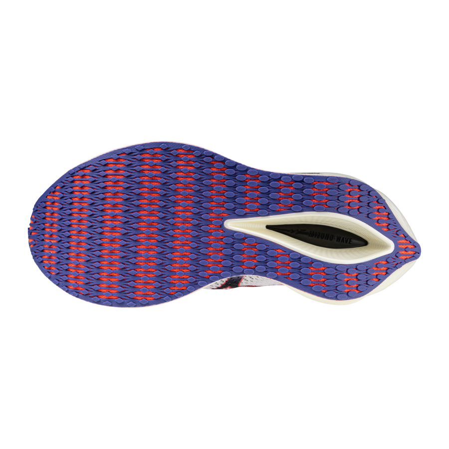 Mizuno WAVE REBELLION PRO 3 White/Baritone Blue/Fiery Coral 2